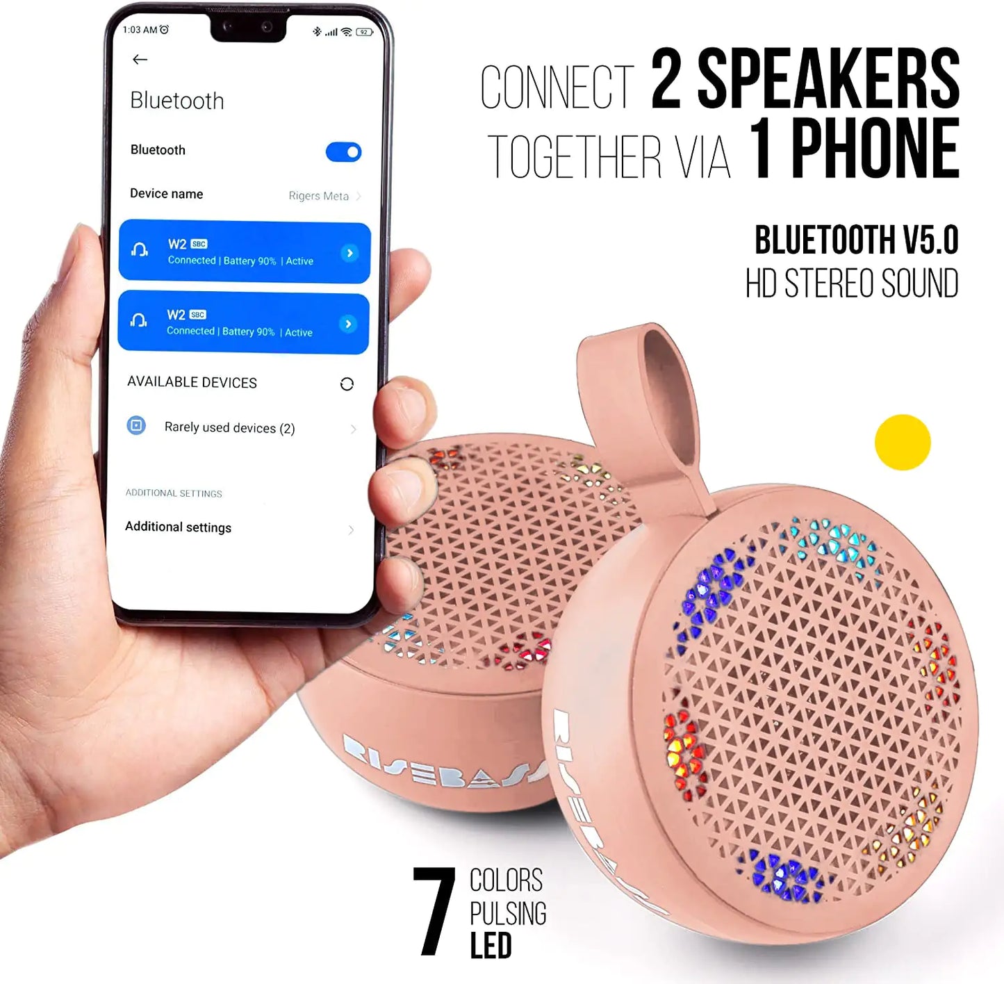 Enceinte Bluetooth Étanche pour Douche